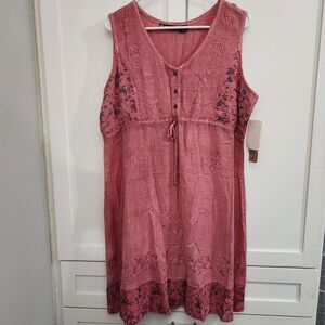Raya Sun XL Pink Floral Babydoll Dress Whimsy Fairy Cottagecore Girlhood Beachy